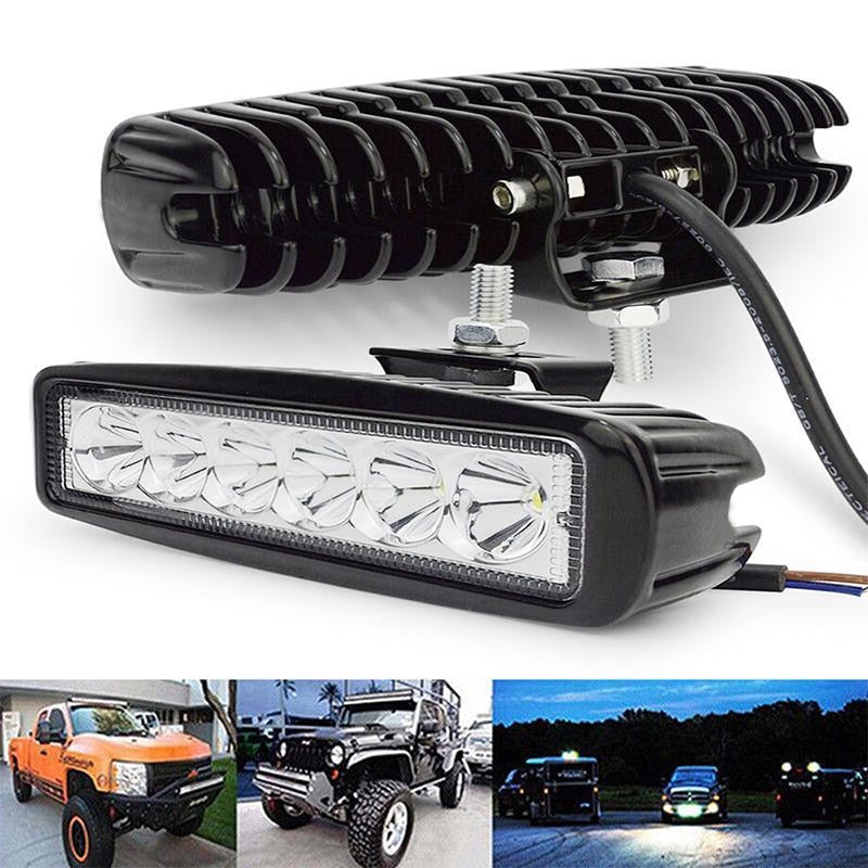 18w Car Working Light Bar 6led Car Lights Spotlight Auto Motorcycle