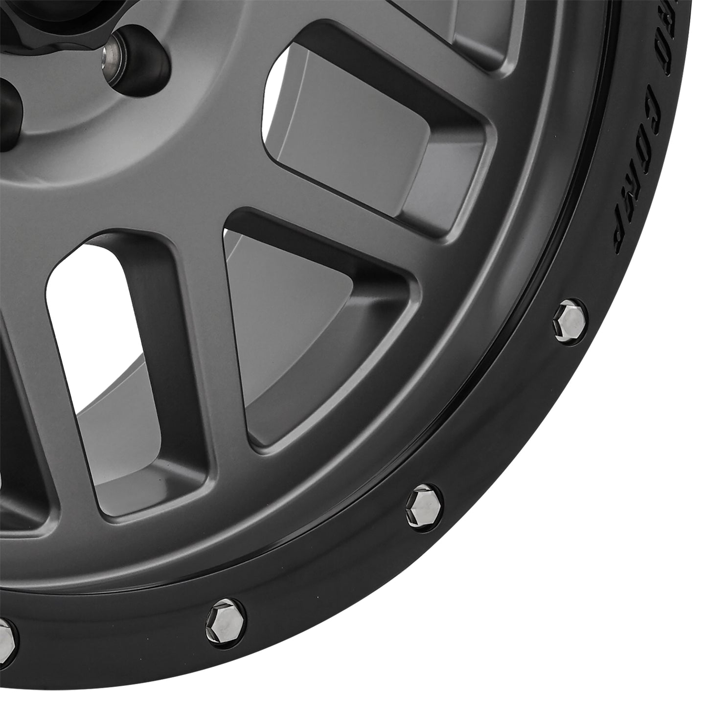 Vertigo Matte Graphite 20x9 6x5.5 4.5BS Offset -12mm Cap P/N 5040556000