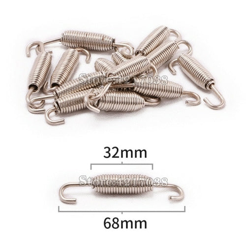 2PCS Universal Motorcycle Exhaust Spring Hooks Stainless Steel Exhaust