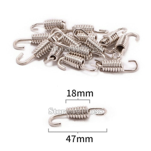 2PCS Universal Motorcycle Exhaust Spring Hooks Stainless Steel Exhaust