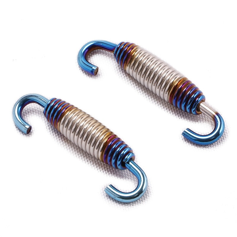 2PCS Universal Motorcycle Exhaust Spring Hooks Stainless Steel Exhaust