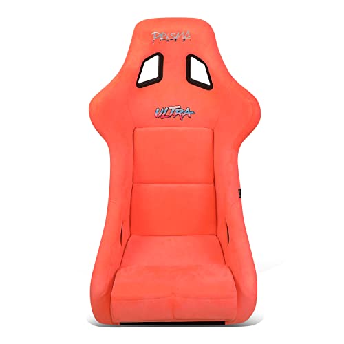 NRG Innovations NRG-FRP-302MAR-PRISMA Universal Fixed Back Bucket Racing Seat for 6-Point Harnesses, Size L, Maroon Seat Cover