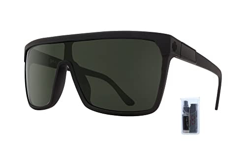 SPY FLYNN Square Sunglasses for Men + BUNDLE with Designer iWear Eyewear Kit