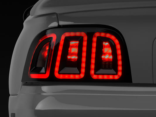 Raxiom Icon LED Tail Lights; Black Housing; Smoked Lens