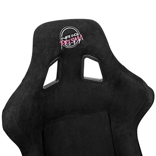 NRG Innovations NRG-FRP-302BK Large Size Fiber Glass Bucket Racing Seat Black Alcantara