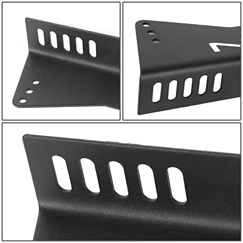 NRG Innovations NRG-RSC-100MB Adjustable Mild Steel Bucket Racing Seat Side Mounting Bracket Kit, Black Powder Coat