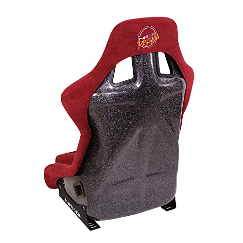 NRG Innovations NRG-FRP-302MAR-PRISMA Universal Fixed Back Bucket Racing Seat for 6-Point Harnesses, Size L, Maroon Seat Cover