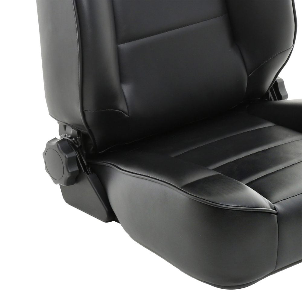 Seat - Front - Factory Style Replacement W/ Recliner - Vinyl Black