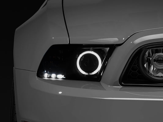 Raxiom LED Halo Projector Headlights; Black Housing; Smoked Lens