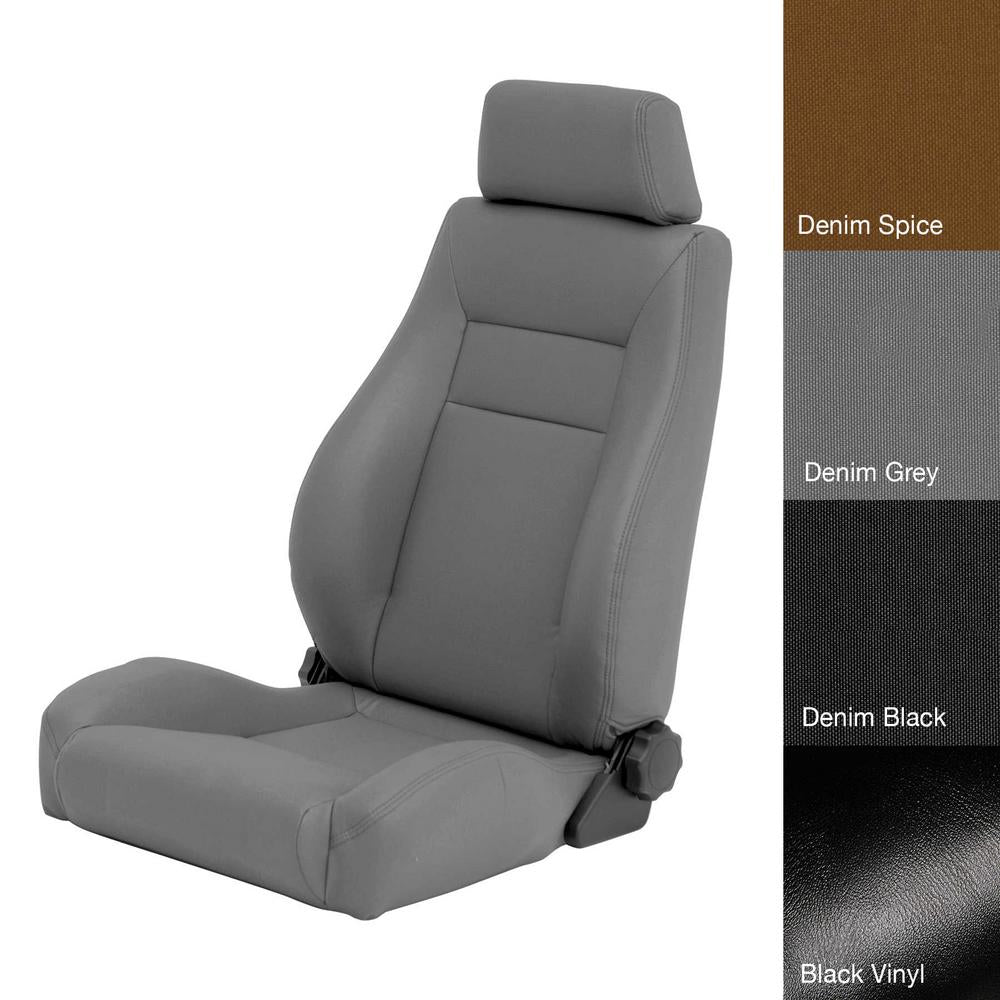 Seat - Front - Contour Sport Bucket W/ Recliner - Gray Denim