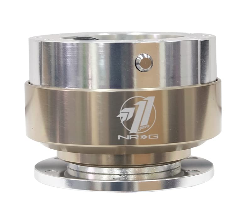 NRG Innovations NRG-SRK-100TI Race Steering Wheel Quick Release Adapter Black Body/Titanium Chrome Ring 6-Hole