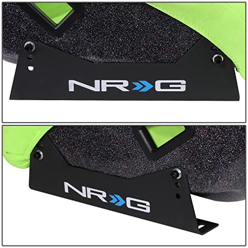 NRG Innovations NRG-RSC-100MB Adjustable Mild Steel Bucket Racing Seat Side Mounting Bracket Kit, Black Powder Coat