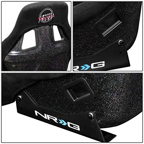 NRG Innovations NRG-FRP-302BK Large Size Fiber Glass Bucket Racing Seat Black Alcantara