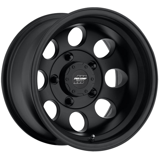 Vintage Matte Black 15x8 5x4.5 3.75BS Offset -19mm Cap P/N 8327041