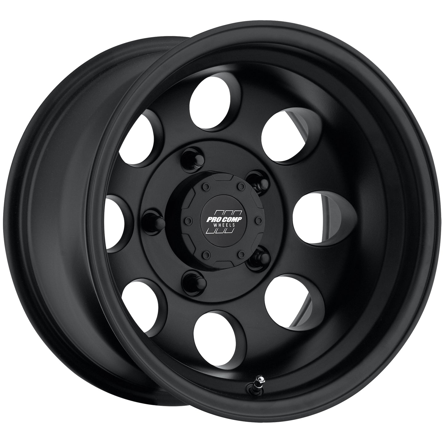 Vintage Matte Black 16x8 5x4.5 4BS Offset -12mm Cap P/N 8327041