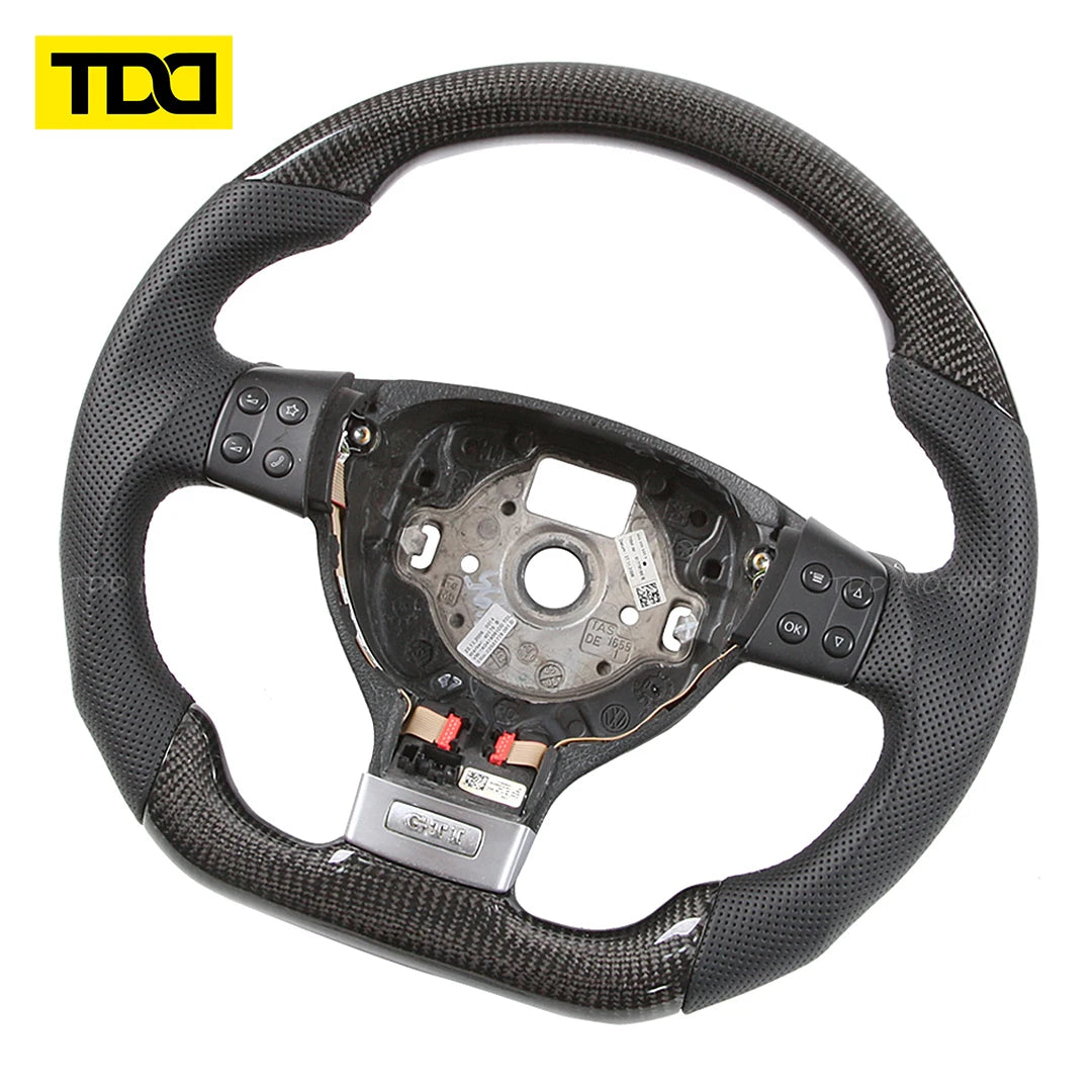 TDD carbon fiber steering wheel core for Volkswagen VW Golf 5 Mk5 GTI