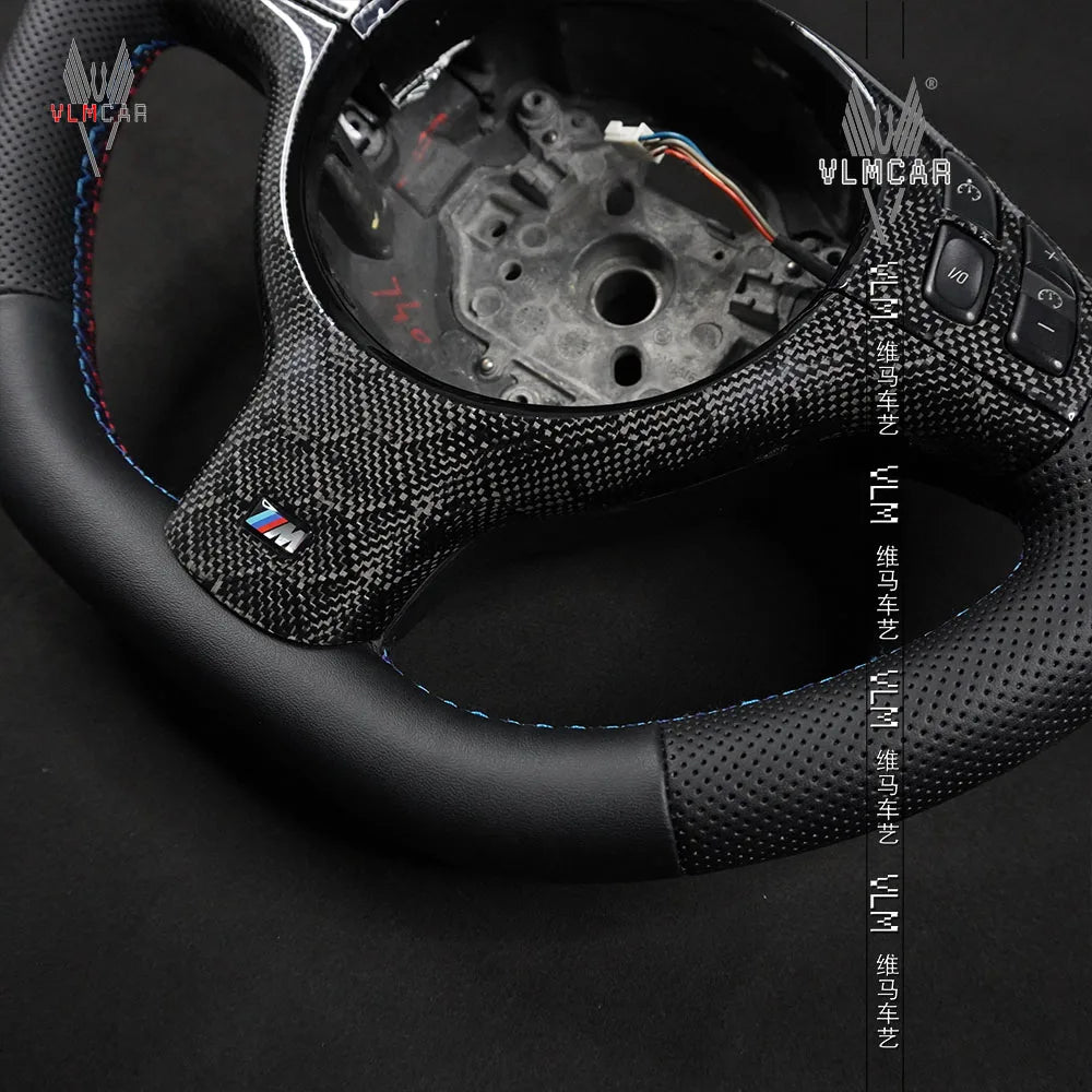 VLMCAR Carbon Fiber Steering Wheel Compatible For BMW E46 M3 Hand Made