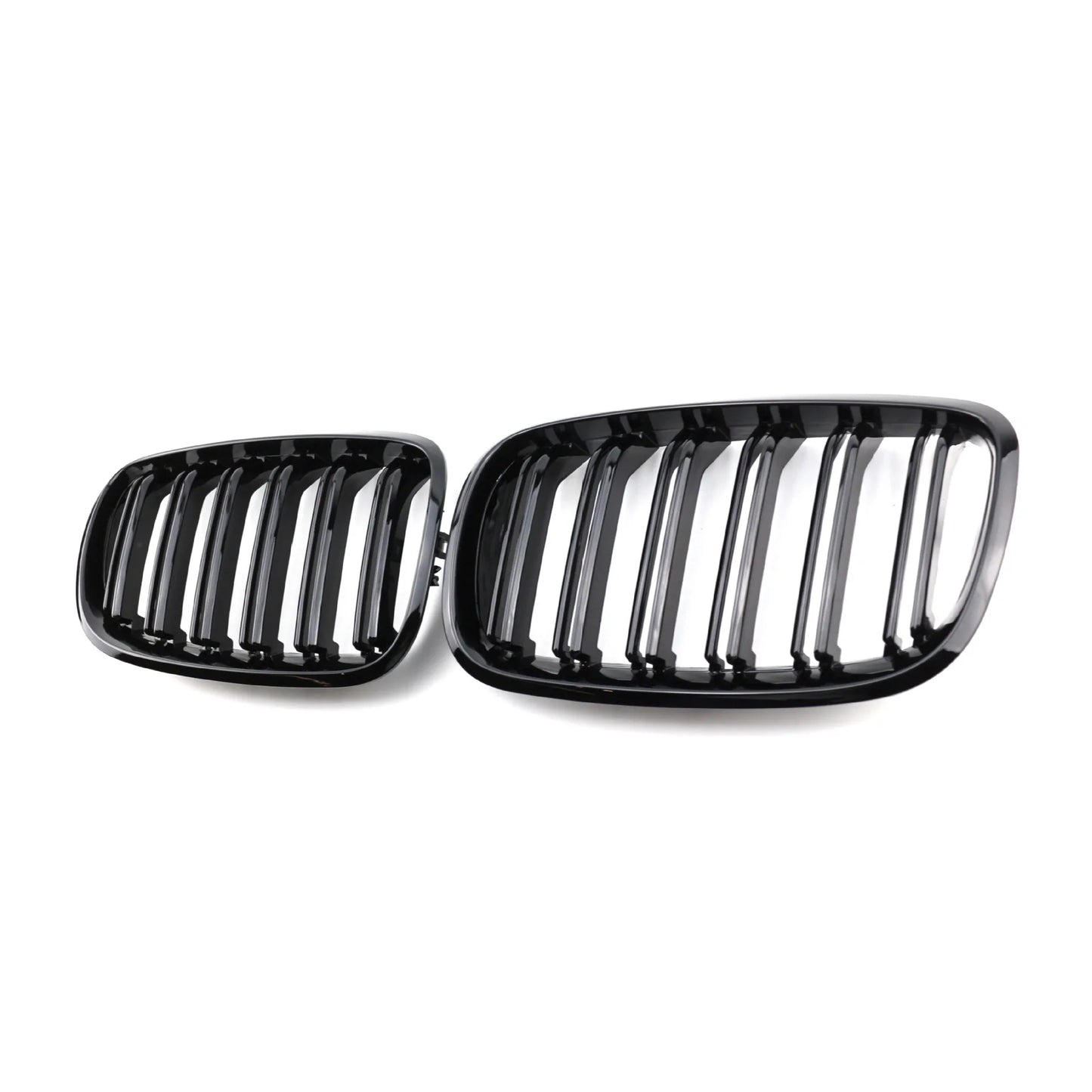 2Pcs Kidney Grille ABS Gloss Black Front Bumper Racing Grill for BMW