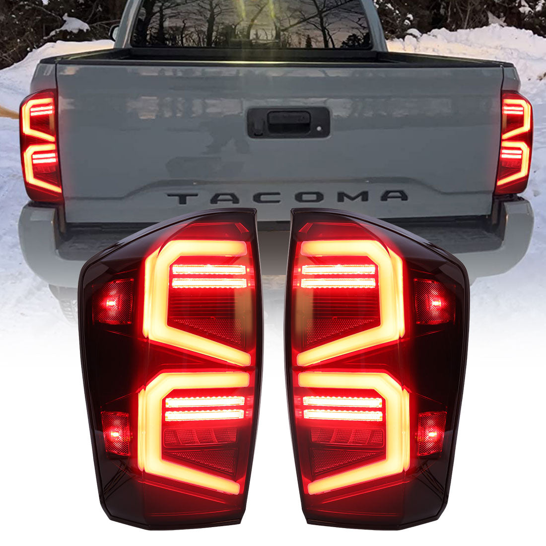 Smoked LED Tail Lights W/DRL Sequential Signal