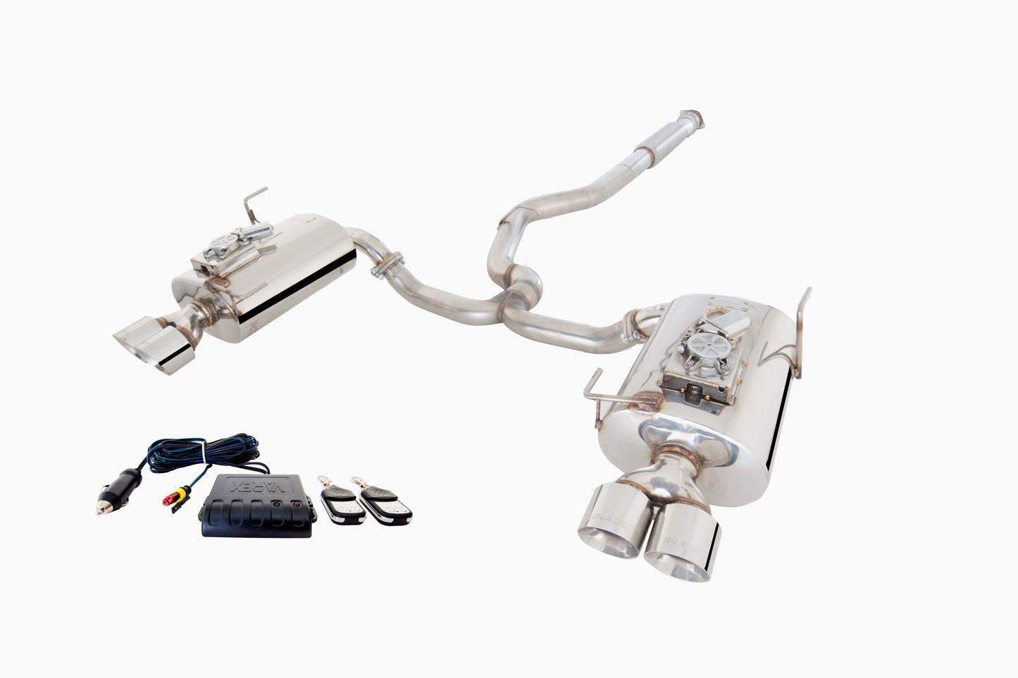 Subaru WRX/STI Sedan  Brushed Stainless Steel 3" High Flow Cat-Back System With Varex Rear Mufflers; Exhaust System Kit