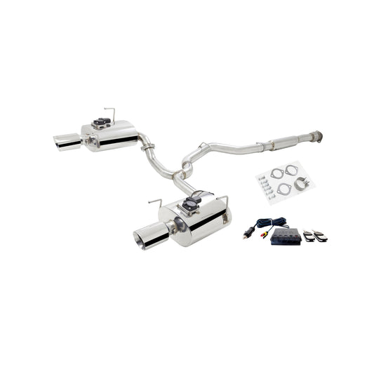 Subaru WRX Sedan 2009-2011 Stainless Steel 3" High Flow Cat-Back System With Varex Mufflers; Exhaust System Kit