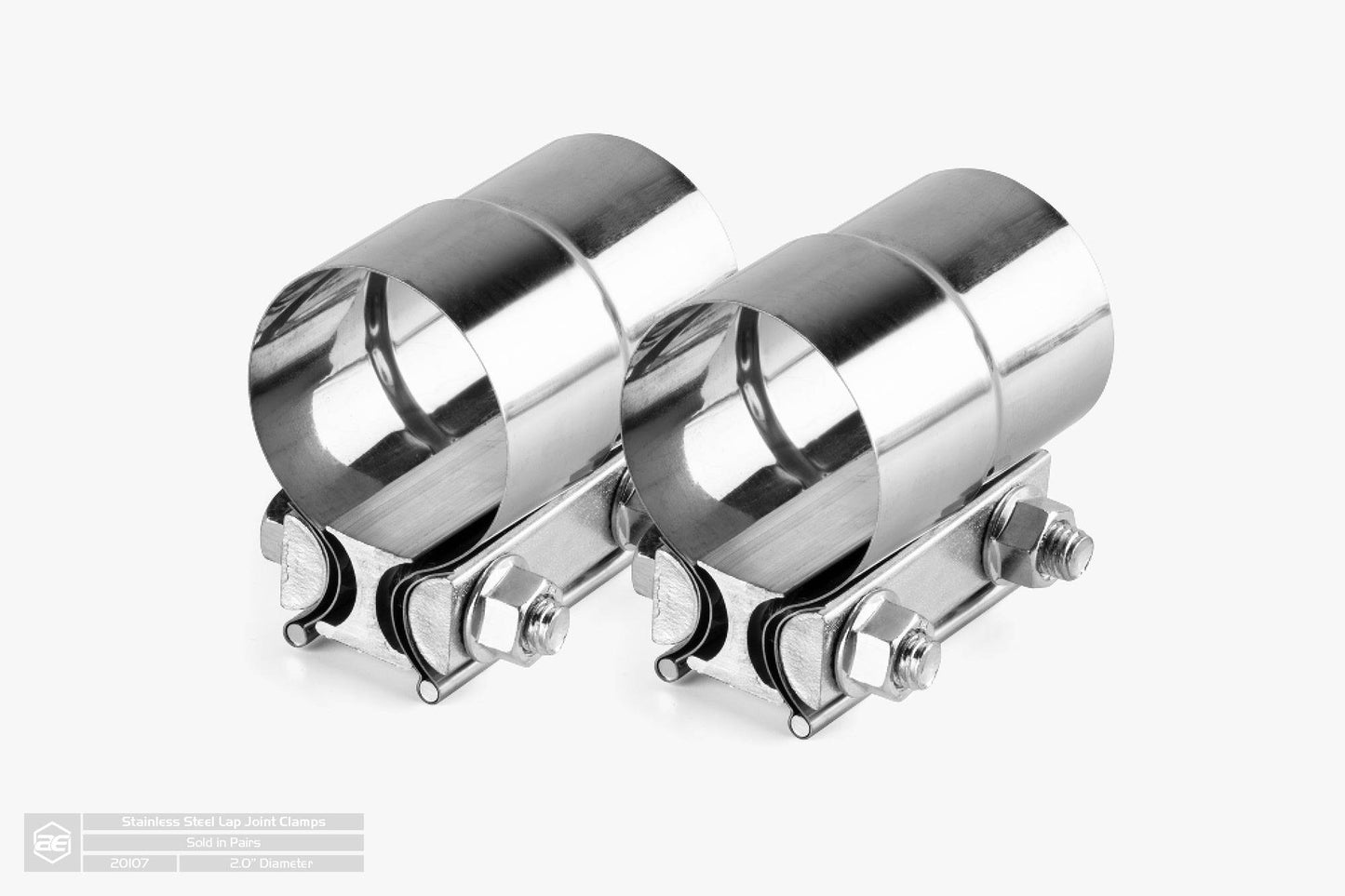 AERO EXHAUST - TURBINE AT2540I PERFORMANCE MUFFLER 2.5" INLET NECK WITH 4" ROLLED TIP OUTLET (AGGRESSIVE SOUND)