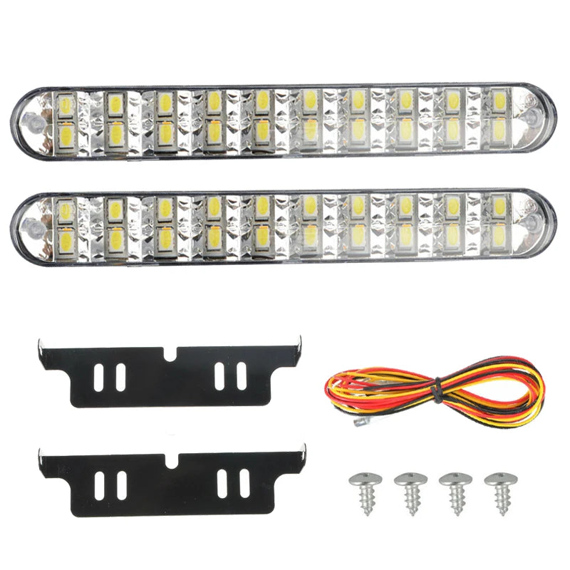 2pcs 6000K 12V 12LED Daytime Running Spot Light DRL Driving Turn