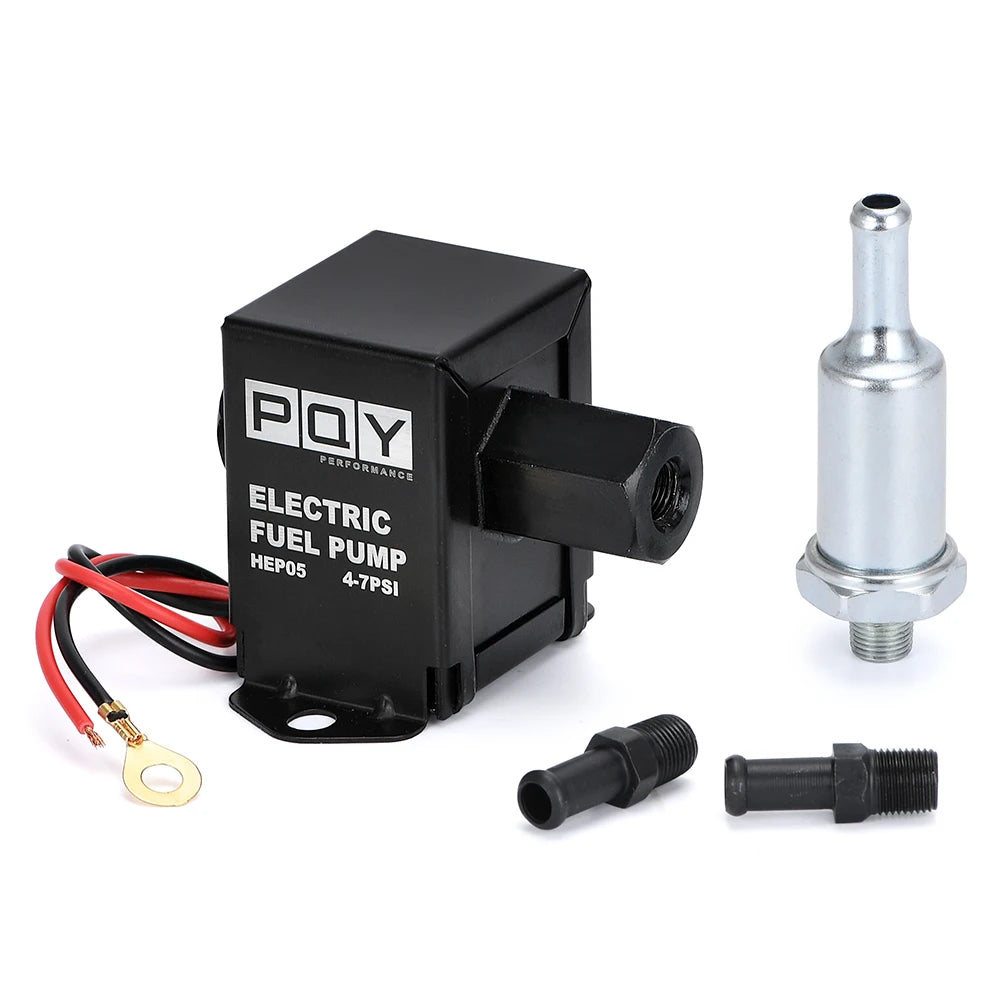 Universal 12V Electronic Inline Fuel Pump 4-7PSI High Pressure 90LPH