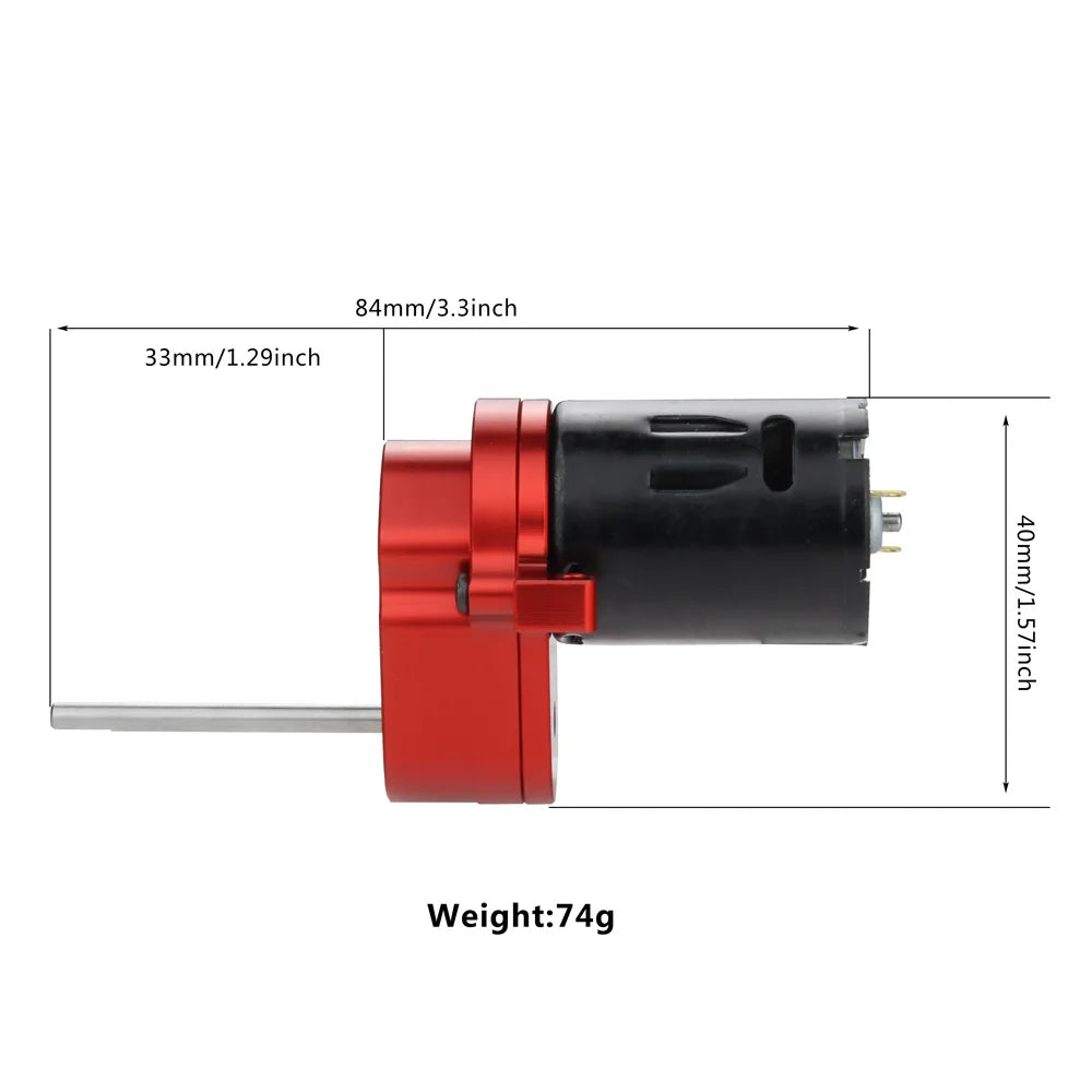 TAOKRC WPL D12 Metal Gearbox 370 Brush Motor With Steel Gear for WPL