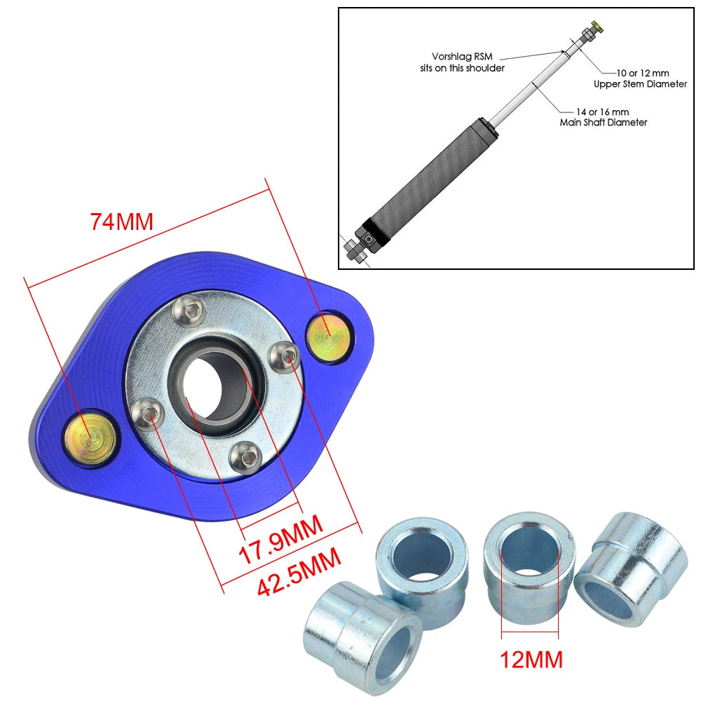 Shock TOP Mount Set FOR BMW E30 E36 E46 Z3 Pillow Ball Rear Upper