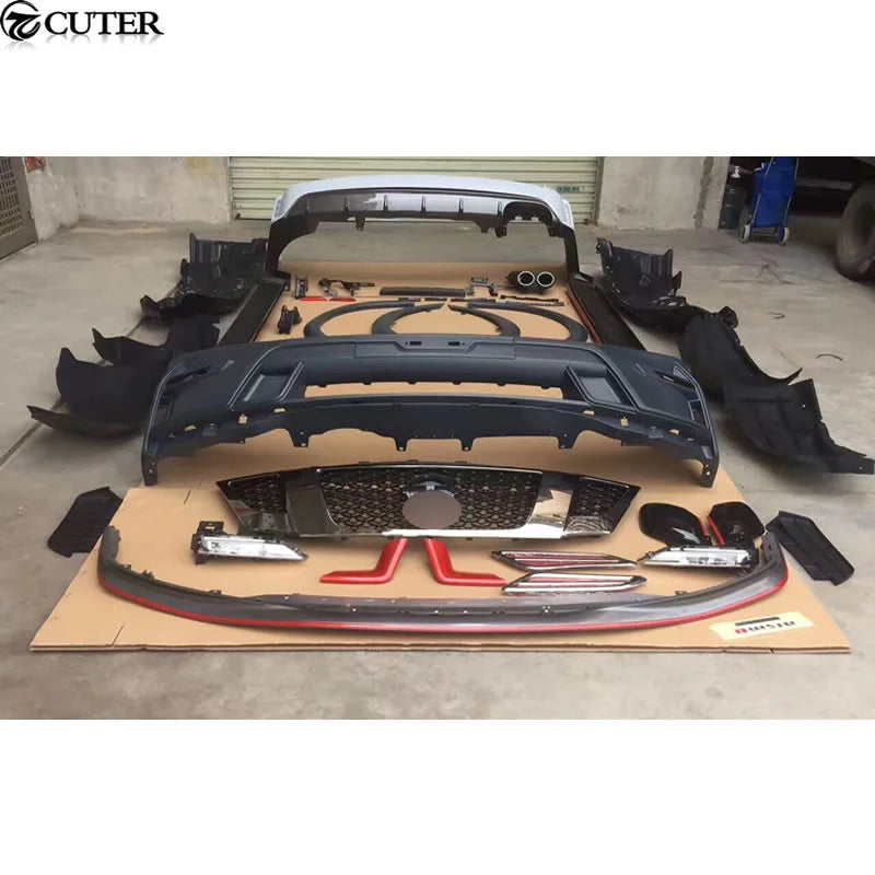 Y62 Car Body Kit Abs Unpainted Front Rear Bumper Side Skirts for