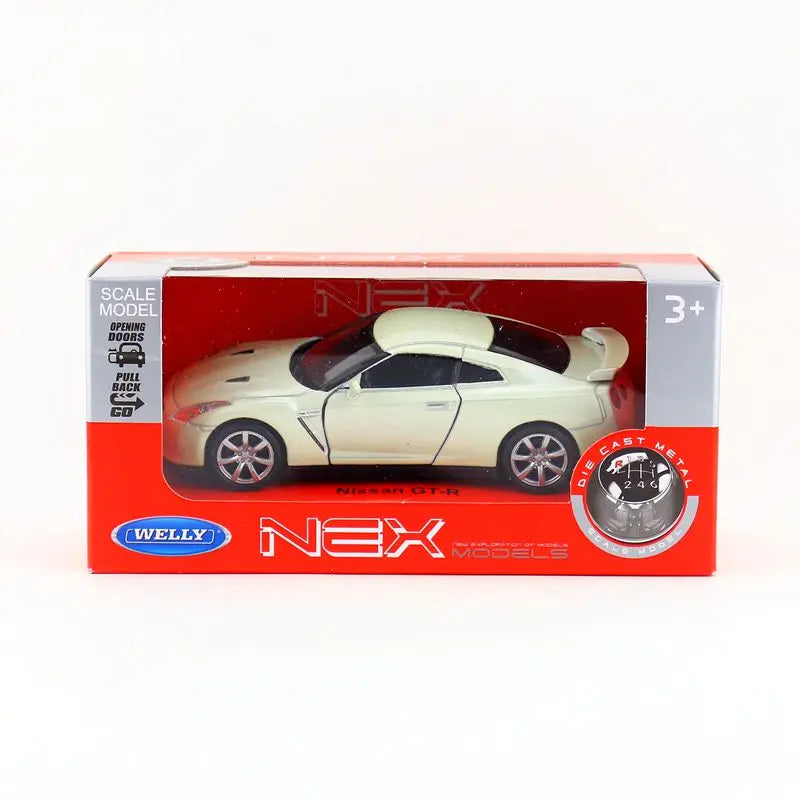 WELLY Toy Diecast Vehicle Model 1:36 Scale Nissan GT-R R35 Super Pull