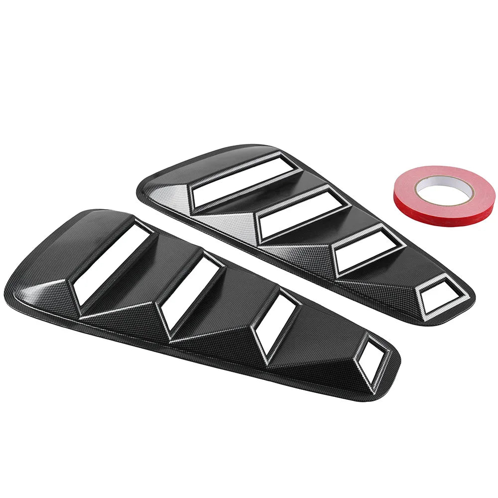 1/4 Quarter Black Side Window Louvers Scoop Cover Vent For 05-14 Ford