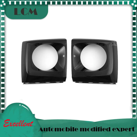 ABS Plastic Gloss Black Head Lamp Cover For Mercedes Benz G-Class