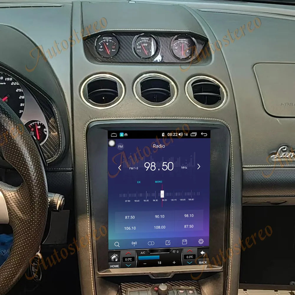 Tesla Style Android 9.0 64+4GB Car GPS Navigation For Lamborghini