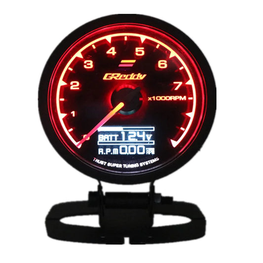 7 Color Turbo Boost Gauge Car Multi LCD Digital Display Racing Meter