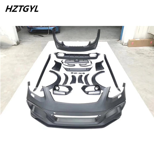 Wide Style Unpainted FRP Material Car Body Kit Front Rear Bumper Lip