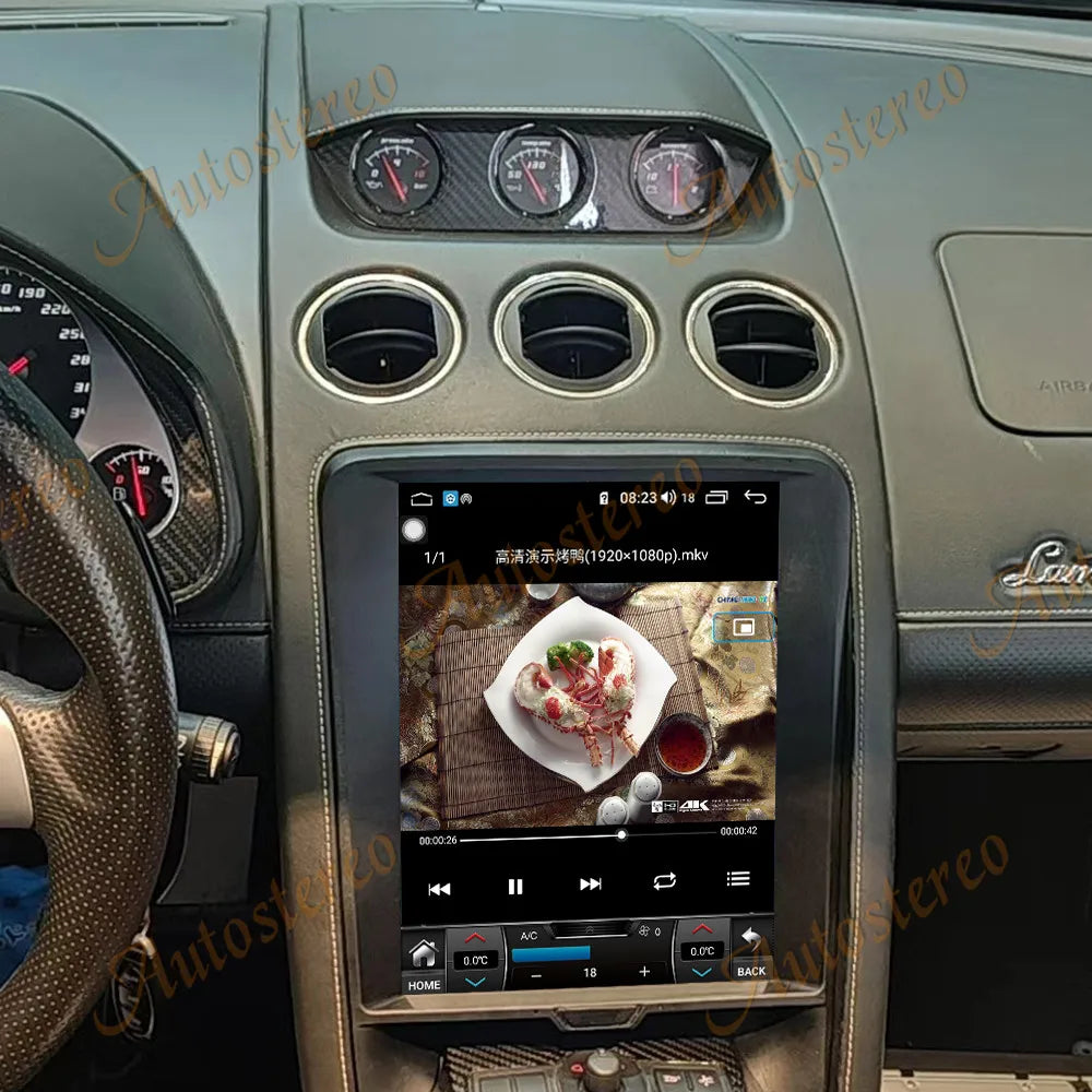 Tesla Style Android 9.0 64+4GB Car GPS Navigation For Lamborghini