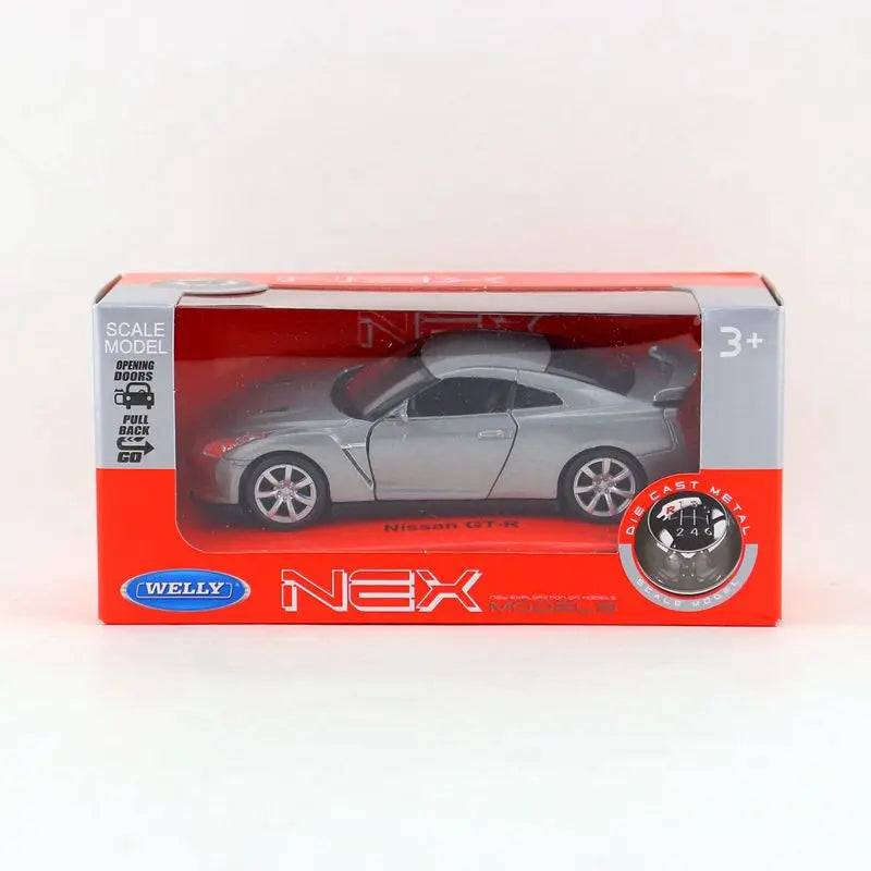 WELLY Toy Diecast Vehicle Model 1:36 Scale Nissan GT-R R35 Super Pull