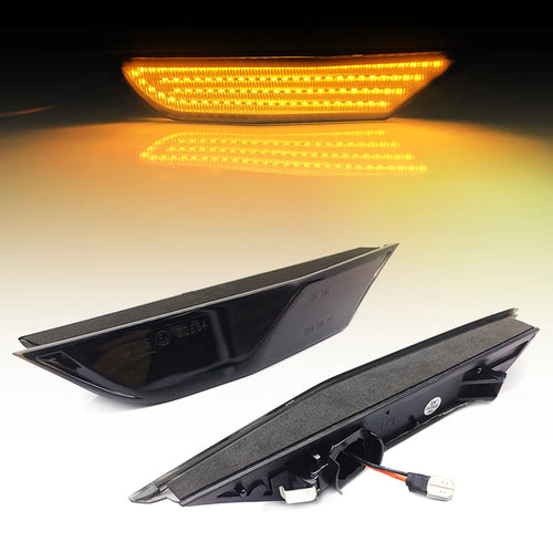 2Pcs LED Dynamic Side Marker Lights Arrow Turn Signal Blinker Lamps