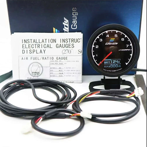 7 Color GReddi Car Turbo Boost Gauge Auto Multi LCD Digital Display