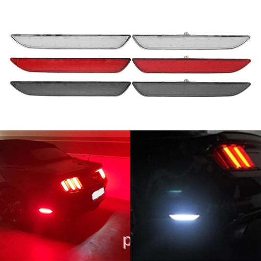 2Pcs Car LED Rear Bumper Side Marker Lights Red Sidemarker Blinker