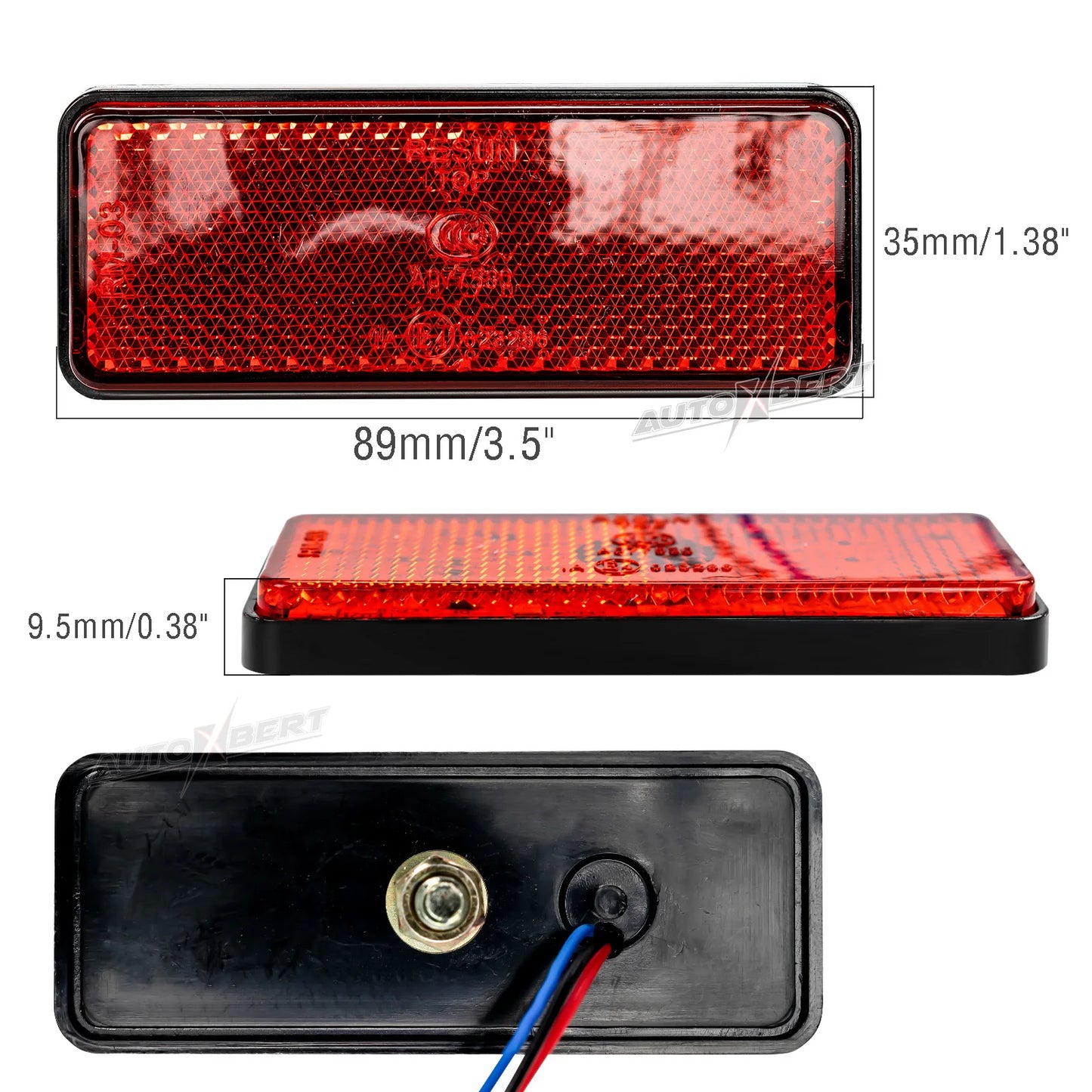 Universal Red Tail Brake 24LED Light Motorcycle Motorbike Stop Fog