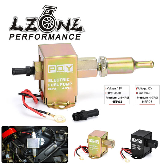 Universal 12V Electronic Inline Fuel Pump 4-7PSI High Pressure 90LPH