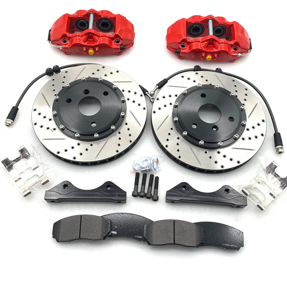 Red modified kit brake caliper for BMW E46 car modle 9200 4 pot big