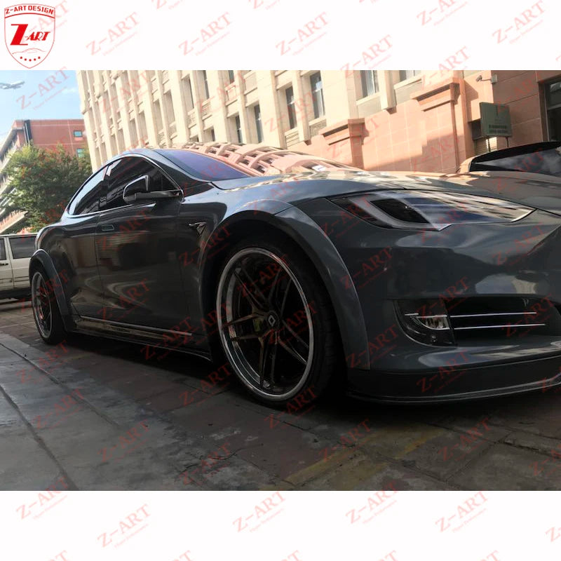 Z-ART Carbon Fiber Aerokit for Model S Carbon Fiber Wide Body Kit for