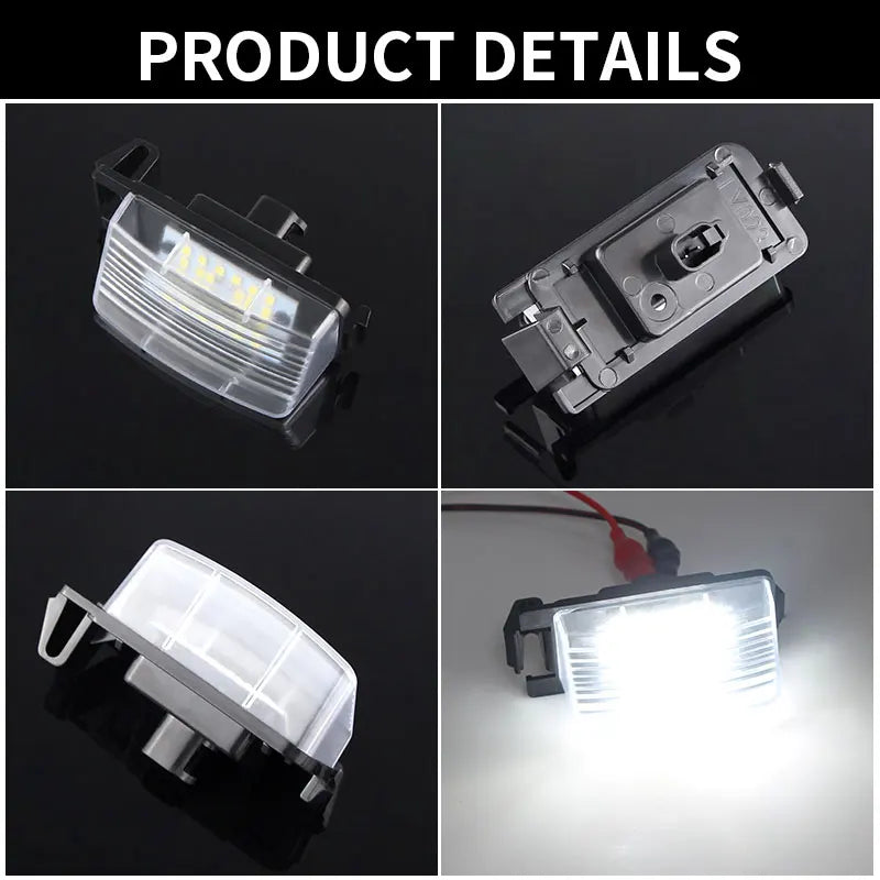 2Pcs Canbus LED Number License Plate Lamp White For Nissan GT-R (R35)