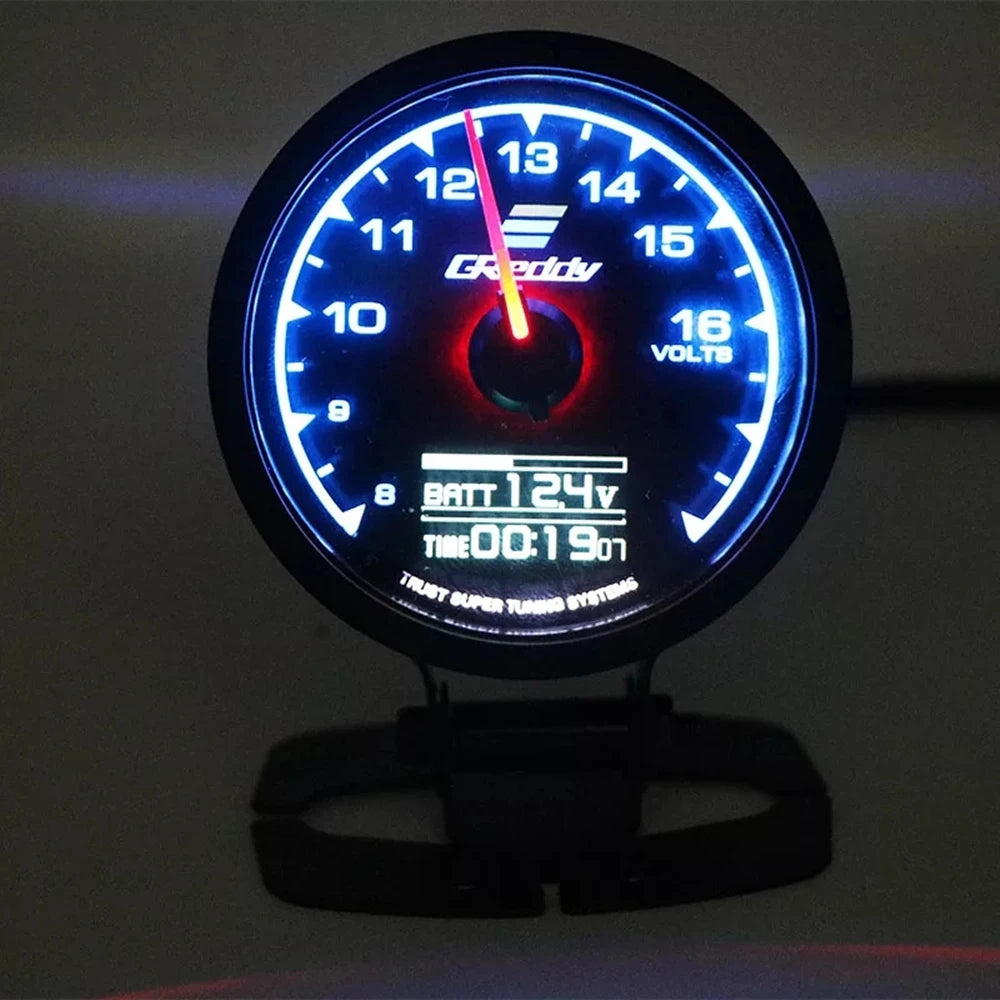 62MM 1 Inch Racing Gauge Greddi Multi D/A LCD Digital Display Turbo