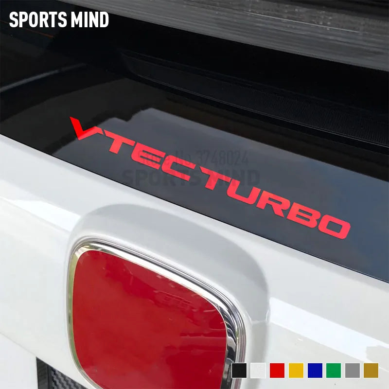 VTEC TURBO Viny Windshield Car Sticker Decal For Honda Civic Fit Jazz