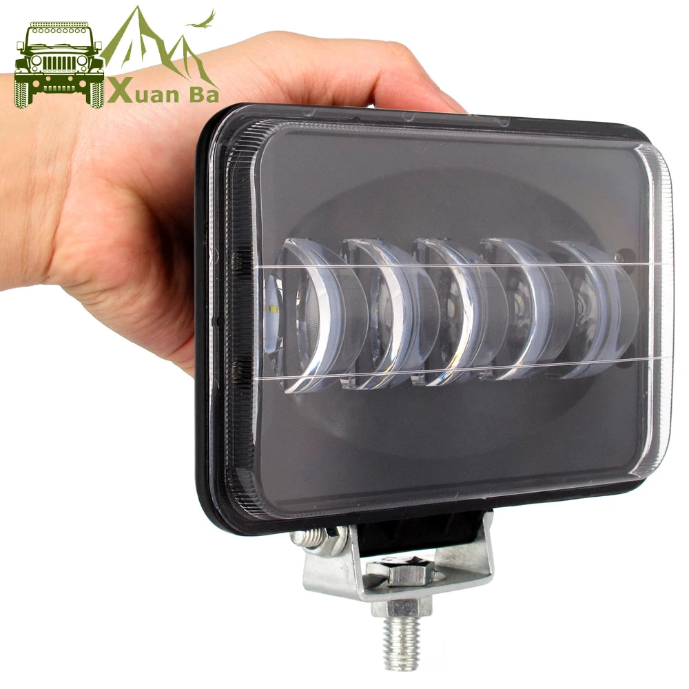 6D Lens 6 Inch Square Led Work Light For Trailer 4WD ATV SUV UTV